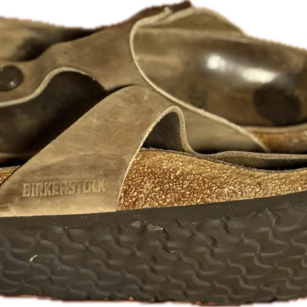 Birkenstock Women’s Brown Gizeh Leather Sandals Size 37 - Picture 3 of 4